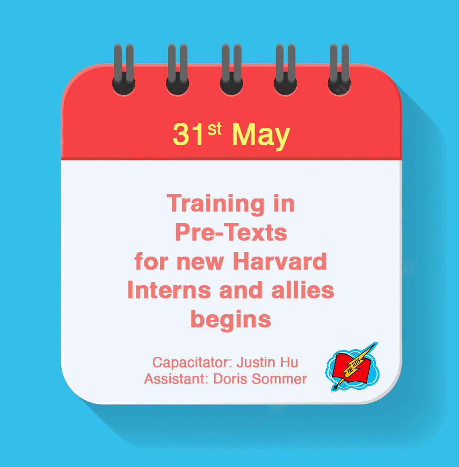 <p>Pre-Texts Internship begins May 31st</p>
